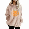 thumbnail image 5 of Sakmal Cute Hoodies Women Plus Size Halloween Pumpkin Print Pink Tops Trendy Hoodies with Pockets, 5 of 5