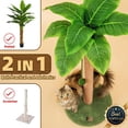 thumbnail image 2 of Cat Scratching Post 33 Inch Tall Cat Scratcher for Indoor Cats Adults,Small Cat Tree Tower Sisal Rope Kitten Scratch with Interactive Hanging Ball, 2 of 6