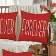 thumbnail image 3 of Forever Love Valentine''s Day Pillow Covers Set of 2 18x18 Inch Cotton Line Red Valentines Sweet Quotes Throw Pillow Cases Home Sofa Bedroom Decor Pillowcase, 3 of 5
