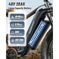 thumbnail image 3 of PUCKIPUPPY Electric Bikes for Adults Dual Motor E Bike 28 mph 1600W Peak 80Miles Range 26" Fat Tire Ebike 48V 20AH Battery E-Bike Full Suspension E-Mountain Bikes 8 Speed, Comply with UL2849 by SGS, 3 of 11