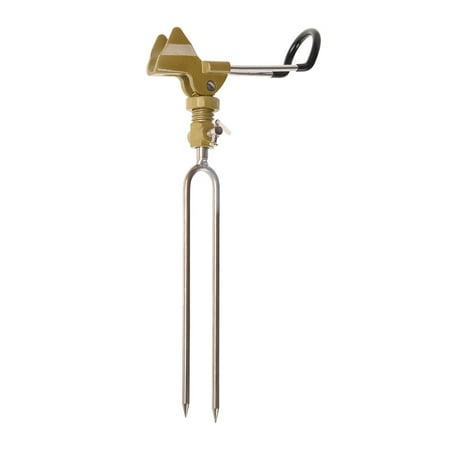 Fishing Pole Holders Fishing Rod Beach Rack Stand Aluminum Alloy 360 Degree Adjustable Mud Fish Catcher Device Fishing Tackle Equipment - Yellow Yellow