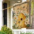 thumbnail image 4 of Daisy Bumble Bee Spring Summer Garden Flag, House Yard Lawn Decorative Small Flag Honeycomb Flower Home Outside Decoration Sign, Floral Hive Farmhouse Burlap Outdoor Welcome Decor Double Sided 12x18, 4 of 6