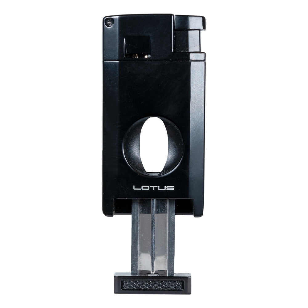 Lotus Excalibur Double Torch Lighter with 2 Cutters - Black