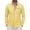 Yellow, variant on Daiosportswear Men's Casual Long Sleeve Dress Shirts Business Slim Fit Beach Yoga Shirt Button-Down Collar Blouse with Pockets Yellow XXS