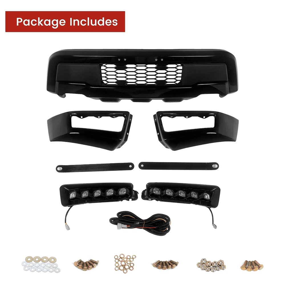 Front Bumper Assembly W/LED DRL Raptor Style For 2021-2023 Ford F150 New Steel