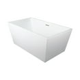 thumbnail image 2 of DAX Acrylic Square Freestanding Bathtub, White, 2 of 5