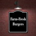 thumbnail image 2 of Farm-Fresh Burgers BLACK Aluminum Composite Sign 8.5''x10'', 2 of 9