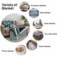 thumbnail image 6 of Throw Blanket for Couch Turquoise Grey Soft Fleece Flannel Blankets Cozy Lightweight Blanket for Home Sofa Living Room Modern Geometric Circle Bed Throws 50" x 60", 6 of 9