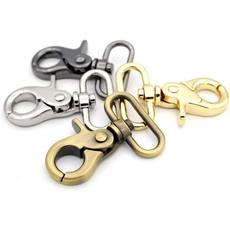 Trigger Snap Hook Metal Swivel Lobster Clasps Purse Bag Clips Quality  Finish VTHO 2PCS (1 1/4 Inches, Brushed Brass) 