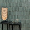 thumbnail image 5 of The Tile Life Castilla 6" x 6" Emerald Ribbed Glossy Ceramic Finger Tile Sample, 1 Piece, 5 of 9