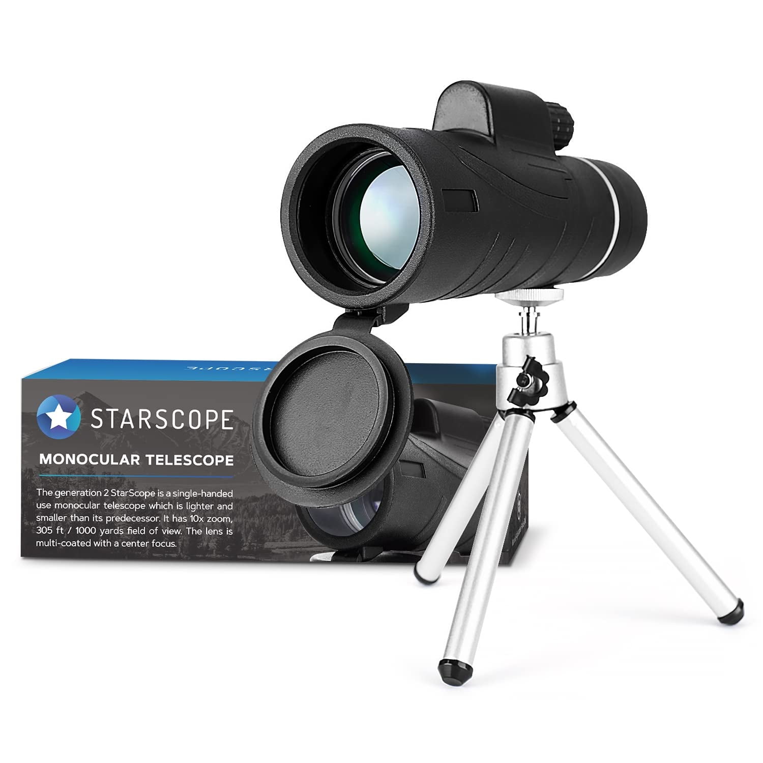Monocular Telescope-40x60 High Powered Monocular Scope with Smartphone Adapter and Tripod BAK4 Prism FMC Lens Night Vision monocular Starscope 