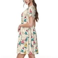 thumbnail image 2 of Balery Reto Marine Nautical Vestidos sueltos de manga corta para mujer, vestidos de verano 2025, vestidos casuales de corte A con vuelo., 2 of 6