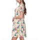 thumbnail image 2 of Balery Reto Marine Nautical Vestidos sueltos de manga corta para mujer, vestidos de verano 2025, vestidos casuales de corte A con vuelo., 2 of 6