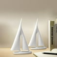 thumbnail image 3 of Nordic Modern Minimalist Sailboat Sculpture Resin Craft Home Office Desk Decoration Nautical Theme Decor Living Room Shelf Ornament Collectible Art Piece, 3 of 5
