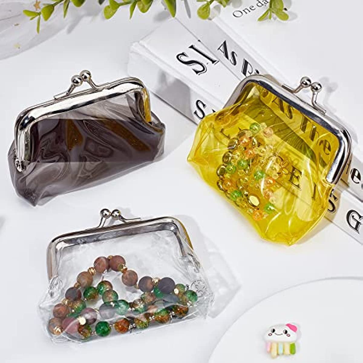Clear Coin Purses Transparent Change Purses Waterproof PVC Jelly