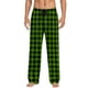 thumbnail image 4 of Pantalones de pijama largos para hombre, informales, con estampado a cuadros, holgados, deportivos, elásticos, rectos, vintage, con bolsillos, 4 of 6