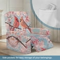 thumbnail image 2 of SCRAWLGOD Cardinal Peach Blossom Recliner Chair Covers Stretch Reclining Cover for Recliner Chair Washable 1 Seat Chair Covers for Reclining Chairs with Elastic Band for Dogs Pets, 2 of 7