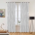 thumbnail image 2 of Gray Lines Kitchen Curtains Window Panels, Vintage Wave Stripes Texture Simple Insulated Window Treatment Curtain, Grommet Curtains for Bedroom/Living Room/Bathroom, 2 Piece 42"Wx84"L, 2 of 8