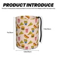 thumbnail image 3 of Wukai Hamburger Pizza Coke Print Car Trash Can - Easy to Clean Hanging Garbage Bin - Removable Liner - Leak-Car Garbage Can - Waterproof Trash Can for Car and SUV, 3 of 7