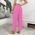 thumbnail image 5 of AzureSilk Women Casual Wide Leg Pants Loose Straight Leg Trousers with PocketPalazzo Pants Cropped Spring Summer Vacation Outfits Fashion Clothing Beach Clothes, 5 of 5