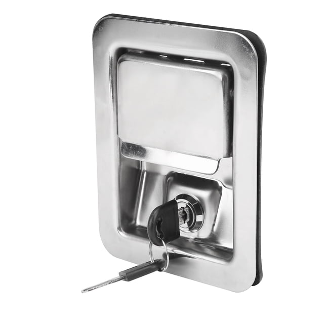 "Premium 304 Stainless Steel Paddle Latch with Keys - Heavy Duty Handle Lock for Construction Equipment & Generator Sets"
(Character count: 108)
Alternative option:
"Industrial-Grade 304