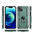 thumbnail image 2 of For iPhone 13 Mini Case ,Heavy Duty Shockproof Body Phone Cover Built in Metal Rotated Magnetic Ring Holder Kickstand,Dustproof,Anti-Scratch,Dual Layer Military-Grade Drop protection,Darkgreen, 2 of 8