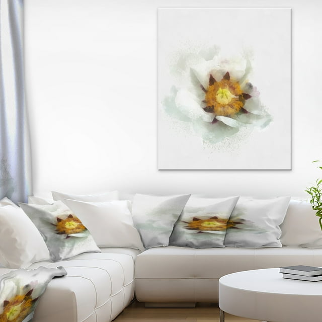 Bloomy Poppy Flower Watercolor - Floral Canvas Art Print