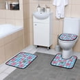 thumbnail image 6 of Shower Curtain and Rug Sets 4pcs Bathroom Sets Includes 12 Free Hooks 66" x 72" Flowersc, 6 of 8