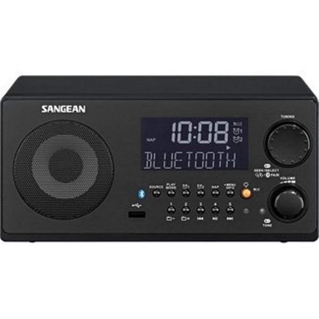 Receptor de sintonización digital Sangean WR-22BK AM/FM-RDS con Bluetooth