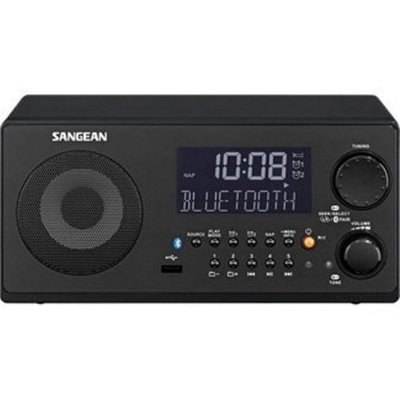 Receptor de sintonización digital Sangean WR-22BK AM/FM-RDS con Bluetooth