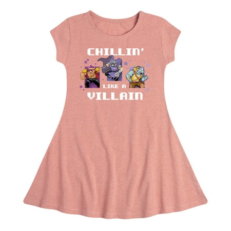 

Teenage Muntant Ninja Turtle - Chillin Like A Villain - Toddler And Youth Girls Fit And Flare Dress