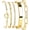 Gold-cz set, variant on Women's gold bracelet set, 14K gold-plated sterling silver chunky bracelet, fashionable and trendy accessory, knotted Cuban rope paperclip beaded bracelet, Mother's Day gift.