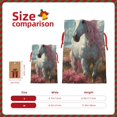 thumbnail image 3 of Naloa Flower White Horse (2) Drawstring Christmas Bags, 3D Xmas Gift Bags, Christmas Wrapping Bags, Xmas Goodie Bags, Treat Pouch Bags, Party Favor Bags-Medium, 3 of 9