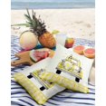 thumbnail image 3 of Pack of 2 Outdoor Pillow Covers, Gnome Lemon in Farm Truck Yellow Checked Waterproof Square Throw Pillowcase Cushion Decorative Pillow Covers for Couch Patio Tent, 16x16 in, 3 of 6