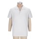 thumbnail image 4 of Playera Elvqul de Hombre Casual Stretch Algodón Manga Corta de Color Sólido Blanco con Solapa Abotonada, 4 of 8