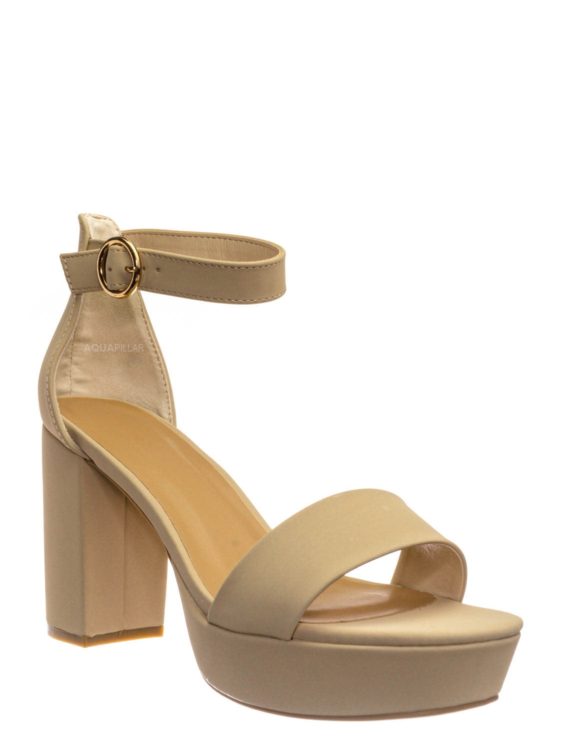 bamboo block heel sandals