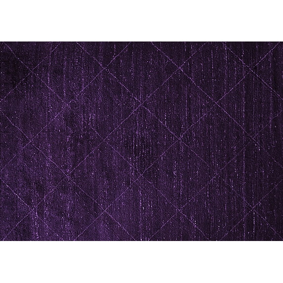 Ahgly Company Indoor Rectangle Solid Purple Modern Area Rugs, 7' x 10'