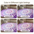 thumbnail image 7 of ODIKA 9'x12' Washable Area Rug Purple Round Spiral Swirl Decorative Covering Gradient Circle for Great Room, Indoor Concept, Large Living Low Pile, Flatwoven, 7 of 7