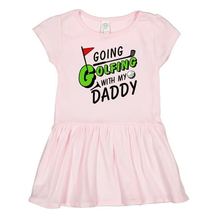 

Inktastic Going Golfing with My Daddy- Kids Golf Gift Toddler Girl Dress
