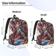 thumbnail image 3 of Honeii Fantasy Colorful Beast Print Canvas College Laptop Backpack, Durable Rucksack Travel Notebook Bag School Backpack Book Bag for Men Women-Medium, 3 of 7