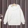 thumbnail image 5 of Kids Solid Hoodie Pullover Hooded Sweatshirt Long Sleeve Pockets Soft Casual Cute Tops, 5 of 6
