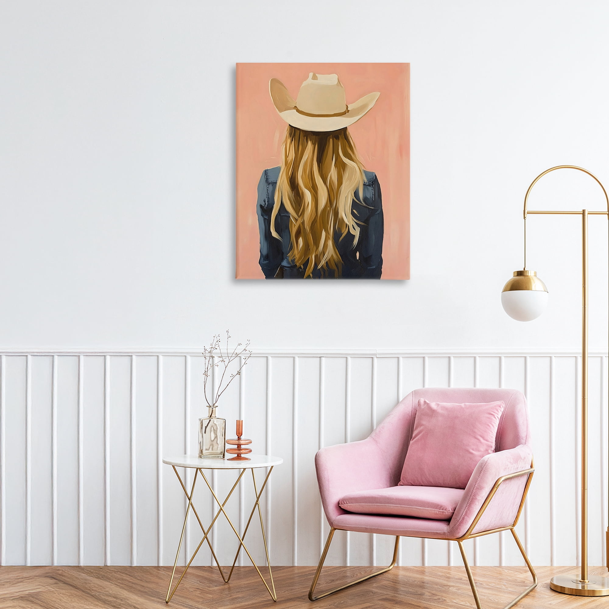 Stupell Industries Blonde Cowgirl Back View Canvas Wall Art, design by The Prints Vibe