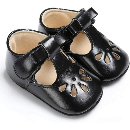 

Baby Girls Mary Jane Flats Princess Christening Baptism Infant Crib Shoes Toddler Prewalkers