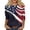 ZARed, variant on Womens 4th of July Flag Tops Independence Day Classic Casual Fashion Crewneck T-Shirt 3/4 Sleeve Holiday Summer Tee