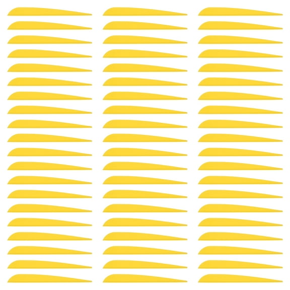 Uxcell Arrow Vanes Arrow Fletching 5" Water Drop Shape TPU for Hunting DIY Shooting(Yellow, Pack of 100)