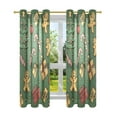 thumbnail image 7 of Yayeee Window Curtains Set of 2 for Living Room Light Filtering 63"x42", Yellow Christmas Gingerbread, 7 of 7