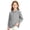Gray #144, variant on Girls Long Sleeve Polo Shirt School Uniform Casual Fall Comfy Smooth Knit Top Back to School Outfit