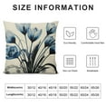 thumbnail image 5 of ARISTURING  Spring Blue Tulip Throw Pillow Covers  Square Home Decor Cushion Cases Fabric Pillowcase for Couch Sofa Bedroom Living Room (Blue Flower), 5 of 5