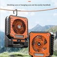 thumbnail image 4 of Bearachild Ventilador recargable ABS con giro y plegado de 180°, silencioso y portátil, carga USB tipo C. Electrodomésticos naranja, 4 of 5