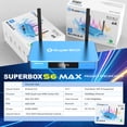 thumbnail image 2 of S6 MAX SuperBox Entièrement Chargé, 4gb RAM+64GB Stockage, Système de Contrôle Vocal Intégré, WiFi Double Bande, 2t2r, Lot de 2025, Inclut Guide de Configuration Détaillé, avec Canaux Gratuits, Support Téléphonique, 2 of 8